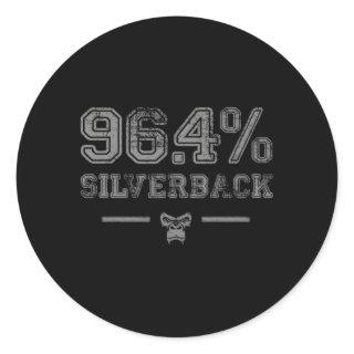 964 Silverback Gorilla Gym Body Building Gym Classic Round Sticker