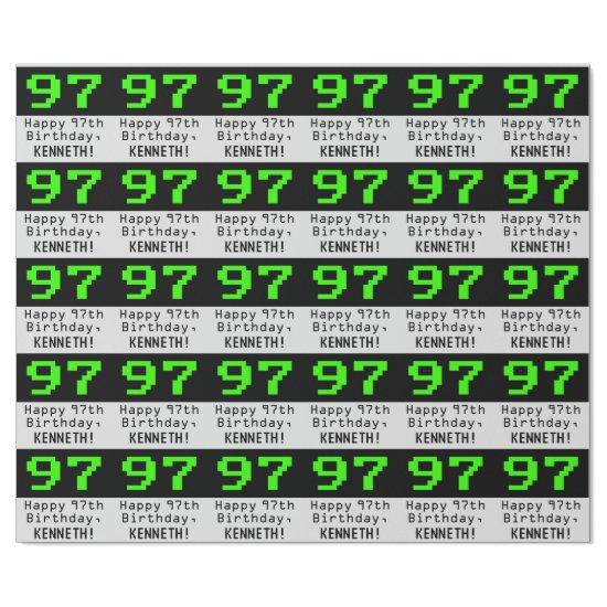 97th Birthday - Nerdy / Geeky Style "97" and Name