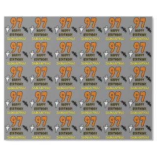 97th Birthday: Spooky Halloween Theme, Custom Name