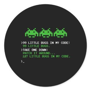 99 Little Bugs In The Code Software Engineer Classic Round Sticker