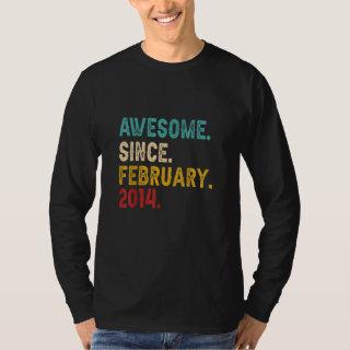 9 Year Old Gifts Awesome Since February 2014 9th B T-Shirt