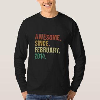 9 Year Old Gifts Awesome Since February 2014 9th B T-Shirt