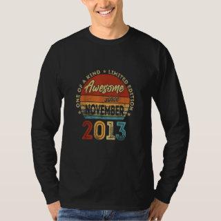 9 Year Old Gifts Awesome Since November 2013 9th B T-Shirt