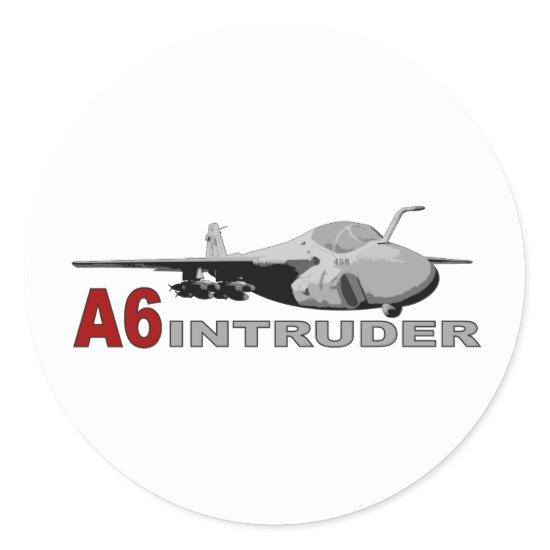 A6 Intruder Classic Round Sticker