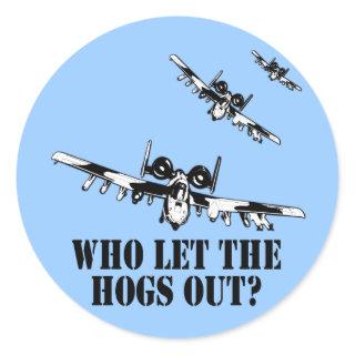 A-10 Warthog Classic Round Sticker