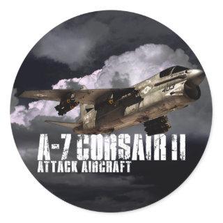 A-7 Corsair II Classic Round Sticker