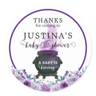 A Baby is Brewing October Halloween Baby Classic Round Sticker