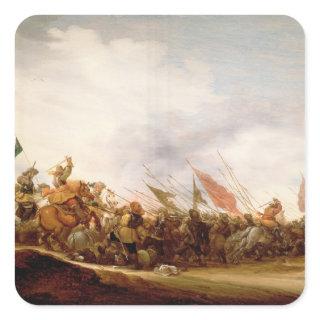A Battle Scene, 1653 Square Sticker