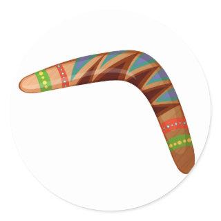 A boomerang classic round sticker