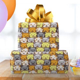 A Bunch of Colorful Cats Pattern