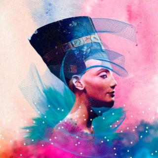 A bust of Nefertiti is one of the most iconic sym