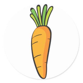a carrot classic round sticker
