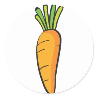 a carrot classic round sticker