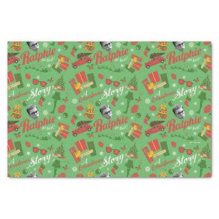 A Christmas Story Green Icon Pattern Tissue Paper