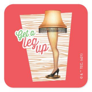 A Christmas Story Lamp | Get a Leg Up Square Sticker