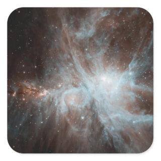 A colony of hot young stars in the Orion Nebula Square Sticker