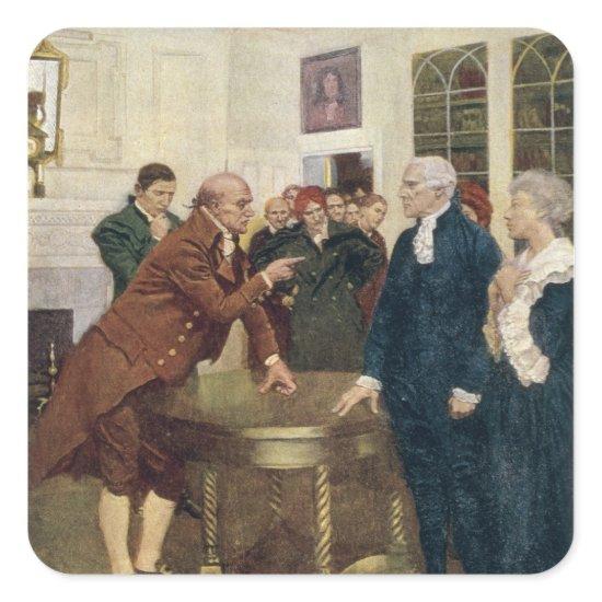 A Committee of Patriots Delivering an Ultimatum Square Sticker