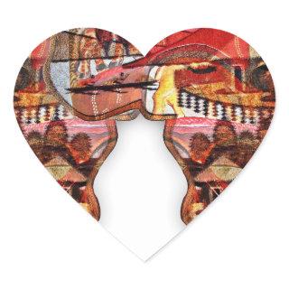 A Continent Connected: The Duality of Africa  Heart Sticker