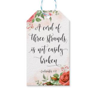 A Cord Of Three Strands, Ecclesiastes 4:12 Gift Tags