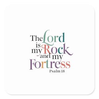 A Daily Reminder of God's Protection and Power Square Sticker