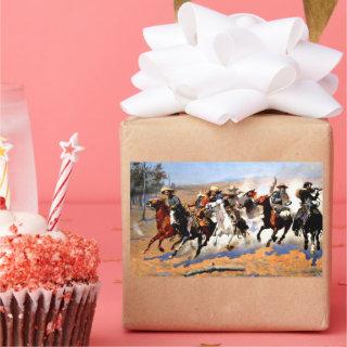 A Dash for the Timber, Frederick Remington, Rectangular Sticker