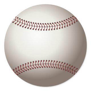 A Design of a Base or Soft Ball Classic Round Sticker