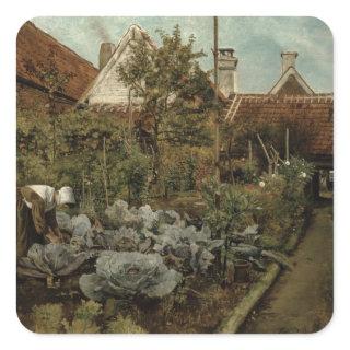 A Flemish Garden Square Sticker