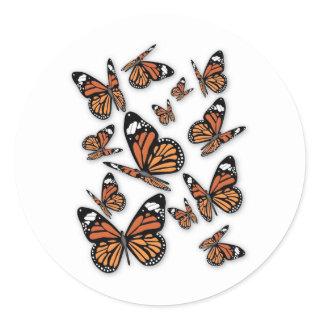 A Flight of Butterflies Classic Round Sticker