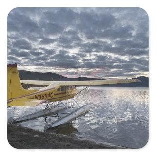 A floatplane in scenic Takahula Lake Square Sticker
