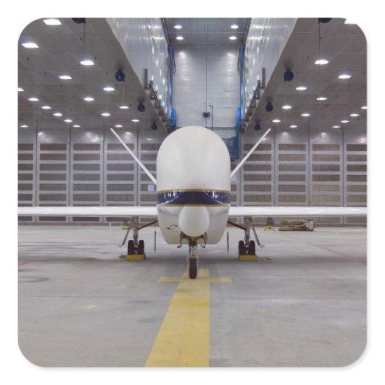 A front view of a Global Hawk unmanned aircraft Square Sticker