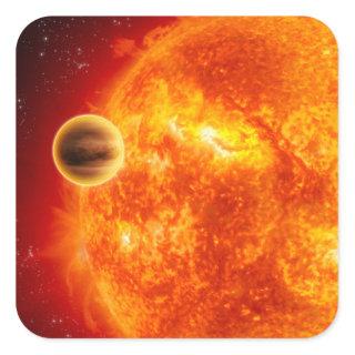 A gas-giant exoplanet square sticker