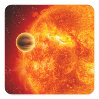 A gas-giant exoplanet square sticker