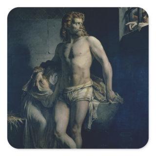 A Gaul and his Daughter Imprisoned in Rome, 1847 Square Sticker