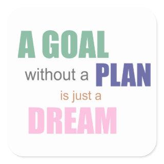 A Goal Without A Plan Is Just A Dream Sticker
