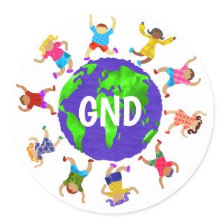 A Green New Deal For Our Future Classic Round Sticker