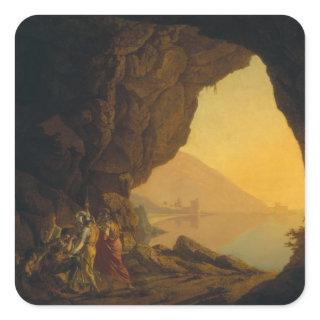 A Grotto in the Kingdom of Naples Square Sticker