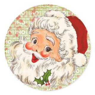 A Holly, Jolly Apple-Cheeked Santa Claus, Part 2 Classic Round Sticker