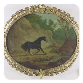 A Horse Frightened by a Snake, 1792 (oil on canvas Square Sticker