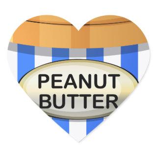 A jar of peanut butter heart sticker