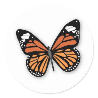 A Jeweled Monarch Butterfly Classic Round Sticker