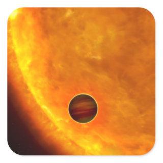 A Jupiter-sized planet Square Sticker