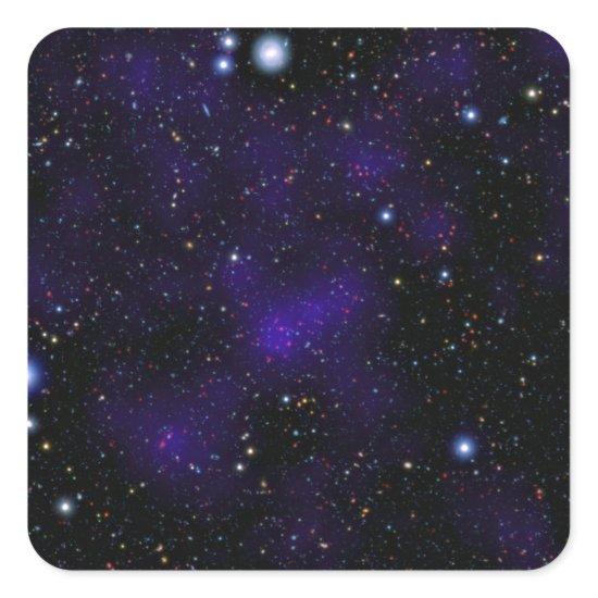 A large collection of galaxies square sticker