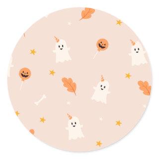 A little boo is almost due baby shower  classic round sticker