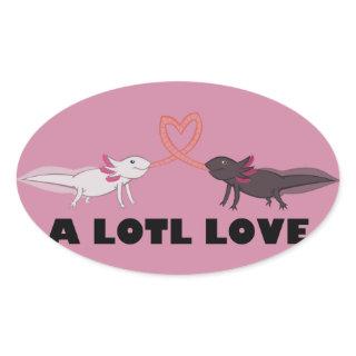 a lotl love oval sticker