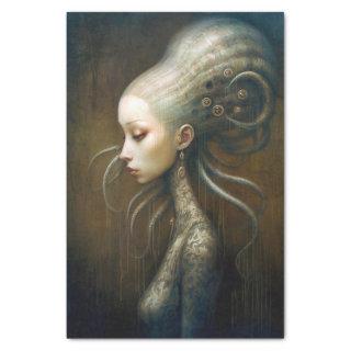 A lovely woman with tentacle hair tissue paper