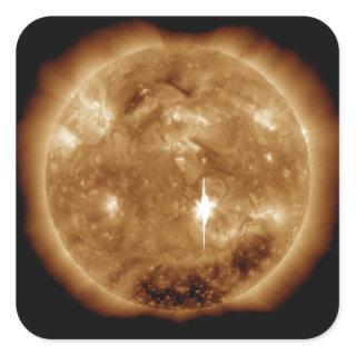 A massive X-class solar flare erupts on the Sun Square Sticker