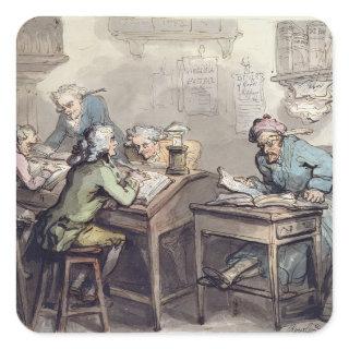 A Merchant's Office, 1789 (pen & ink and w/c over Square Sticker