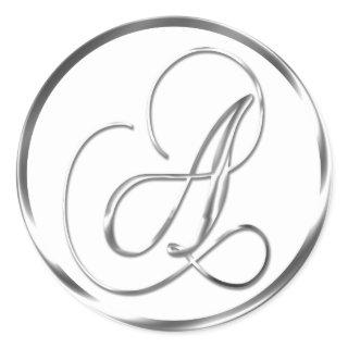 A Monogram Faux Silver Envelope Or Favor Seal