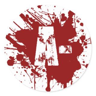 A Negative Blood Type Donation Vampire Zombie Classic Round Sticker