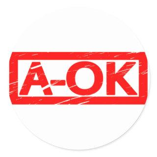 A-OK Stamp Classic Round Sticker